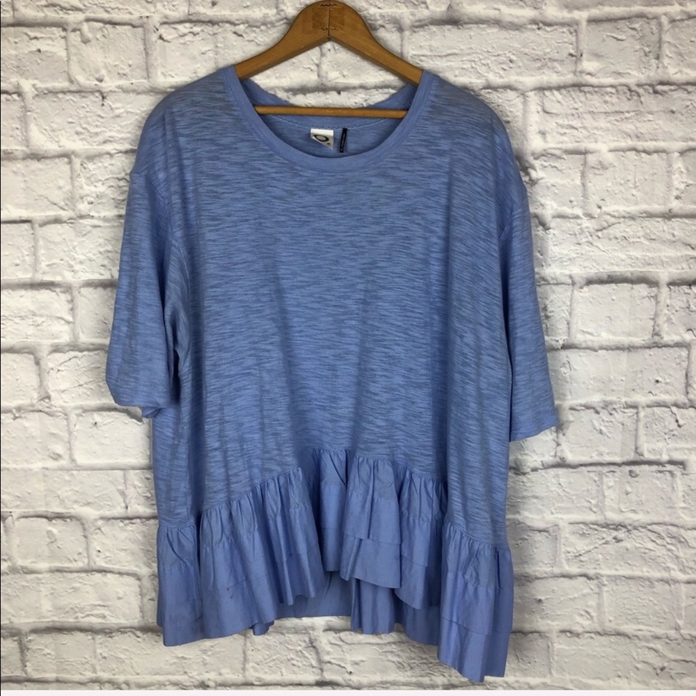 🍃Anthro Akemi + Kin Oversized Ruffle Short Sleeve - Picture 4 of 6